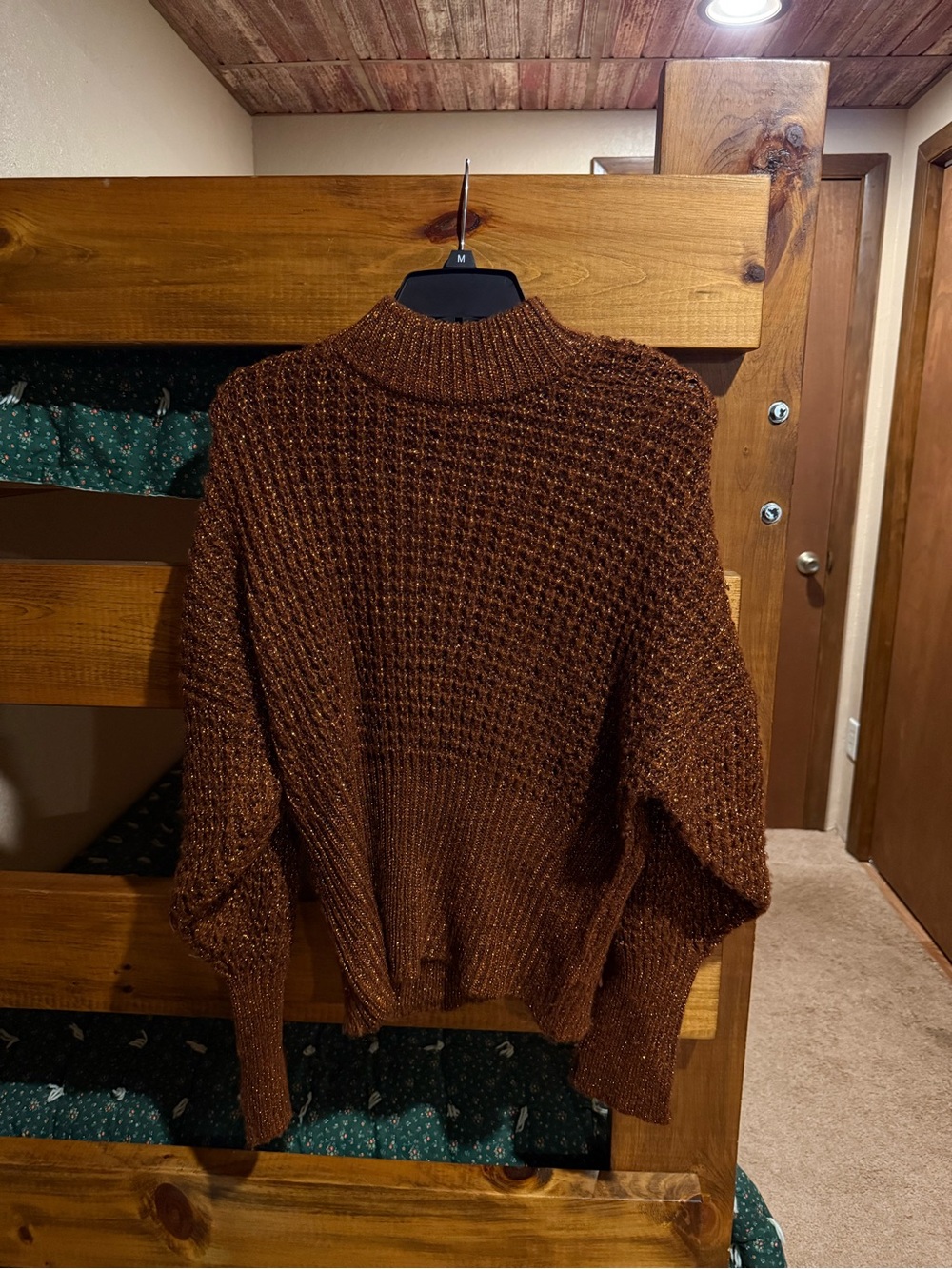 Express Chunky Knit Sweater - Rust Brown